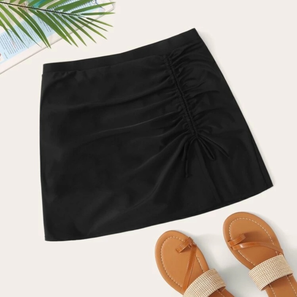 Black Swim Bottom Skirt